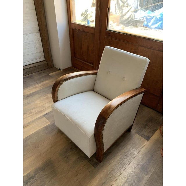 Set of Hungarian Art Deco Armchair, 1930s For Sale - Image 4 of 6
