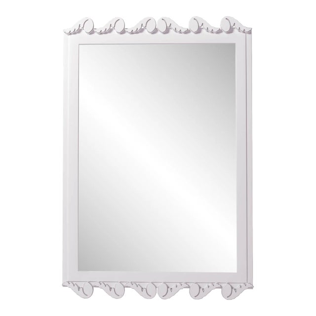 Fleur Home Garden District Laurel Rectangle Mirror in Elephant's Breath, 30x40 For Sale