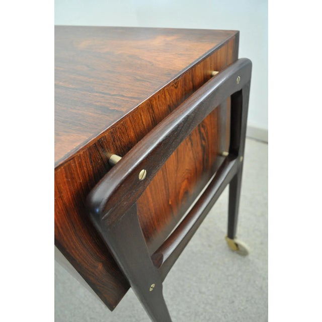 Danish Modern Rosewood Sewing Table, 1960s For Sale - Image 9 of 13