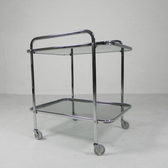 Vintage Chromed Serving Trolley, 1970s For Sale - Image 11 of 16