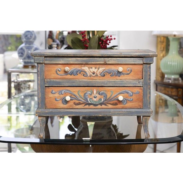 Late 19th Century Late 19th Century Scandinavian Hand-Painted Specimen Chest For Sale - Image 5 of 11