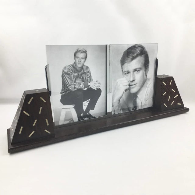 Art Deco Art Deco Wood and Chrome Double View Picture Frame, 1930s For Sale - Image 3 of 8