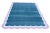 Handmade Cotton 4 Sided Scalloped Rug Celadon Blue With Cream and Pink Border - 8'x10' For Sale - Image 9 of 10