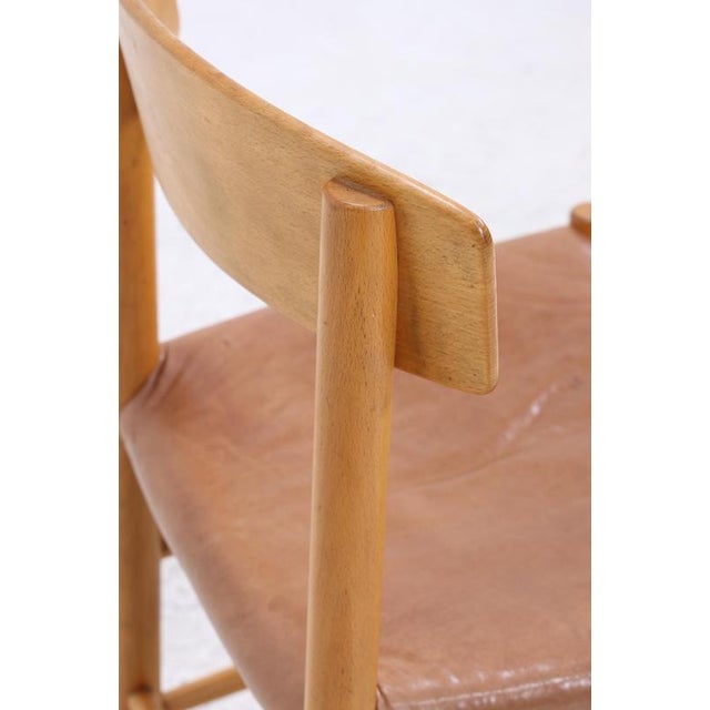 Mid-Century Wooden and Leather Dining Chair, 1960s-1970s For Sale - Image 12 of 16