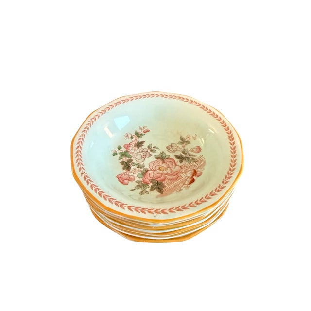 Vintage Adams Calyx Ware Metz English Ironstone Berry Bowls, Set of 7 For Sale - Image 9 of 18