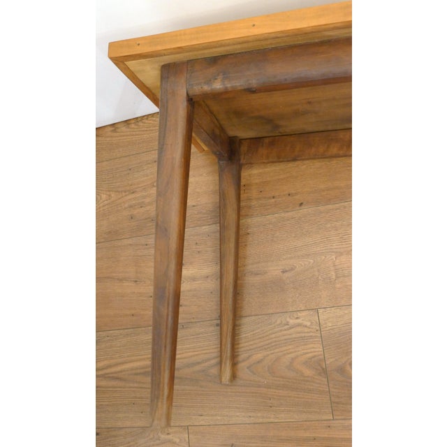 Mid-Century Wood Coffee Table with Graphic Marquetry and Grid Pattern, 1950s For Sale - Image 9 of 13