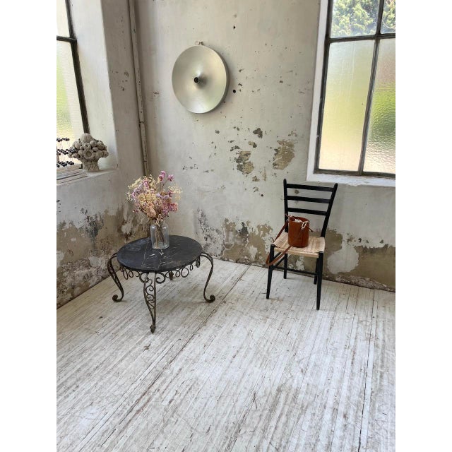 Metal and Black Marble Coffee Table by René Drouet, 1960s For Sale - Image 12 of 18