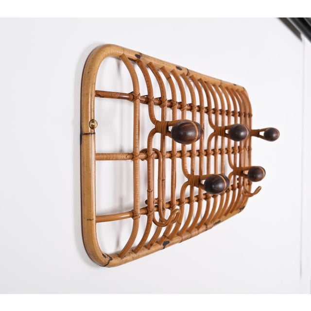 Italian Coat in Bamboo and Rattan by Olif Von Bohr, 1960s For Sale - Image 13 of 18