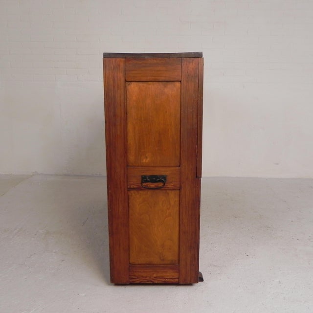 Pine School Chart Cabinet, 1930s For Sale - Image 9 of 18