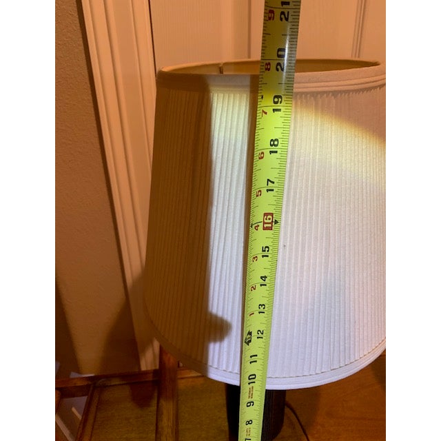 Vintage Brass Brutalist Style Pair Lamps Set of 2 Original Shades For Sale - Image 13 of 18