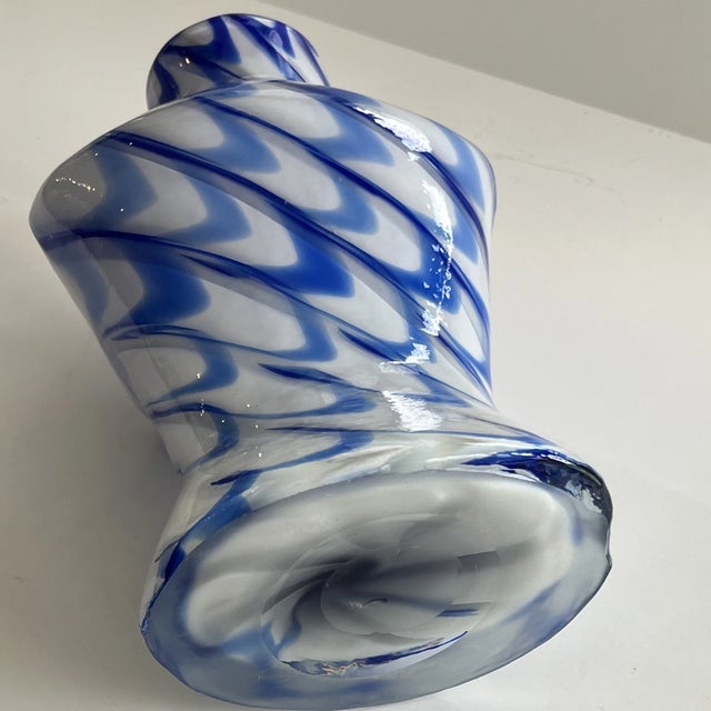 Vintage Murano Style Italian Art Glass Striped Woman Bust Vase For Sale In Dallas - Image 6 of 8