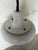 1970s Mid-Century Modern White Pendant Light Metal Ceiling Lamp Space Age Danish For Sale - Image 4 of 10