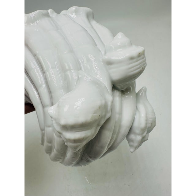 Ceramic Ceramic Vintage Shell Planter For Sale - Image 7 of 7