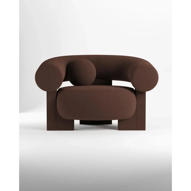 Not Yet Made - Made To Order Cassete Armchair in Boucle Dark Brown by Alter Ego for Collector For Sale - Image 5 of 5