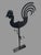 Early 20th Century Primitive Wrought Iron Country Folk Art Figural Rooster Weathervane For Sale - Image 11 of 12