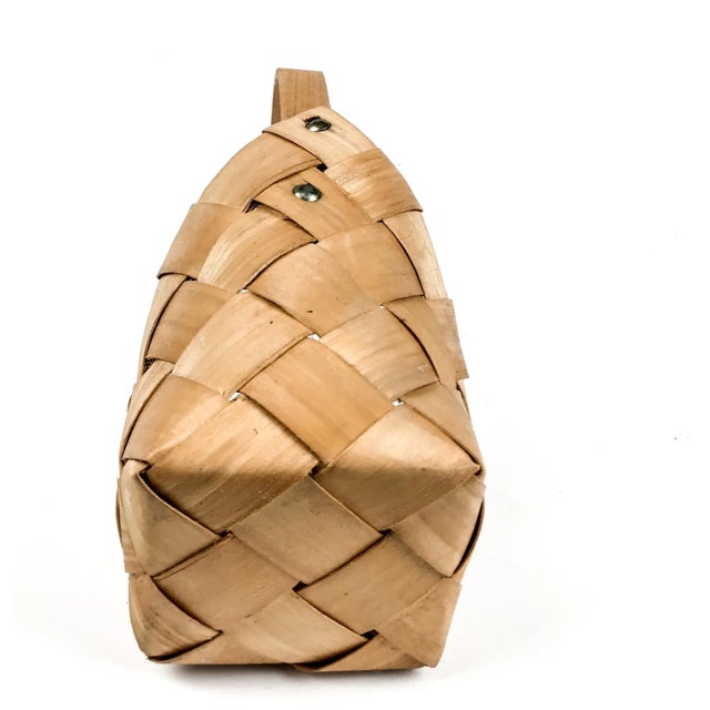 Vintage Reed Bentwood Tall Bottle Basket France For Sale - Image 11 of 12