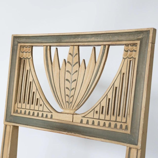 Neo-Classical Painted Dining Chairs, 1890s, Set of 4, in Good conditions. Designed 1890 to 1919