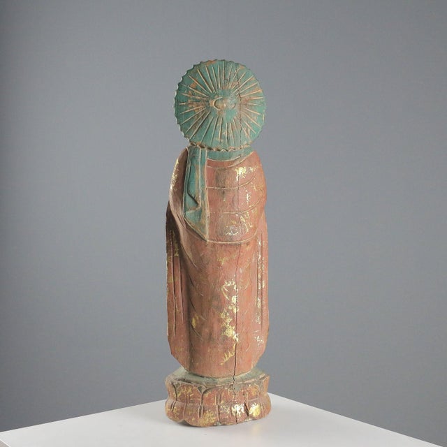 Wood Carved Wooden Buddha Sculpture For Sale - Image 7 of 10