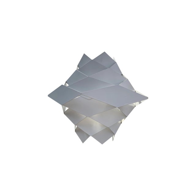 1960s Danish Preben Dahl Symfoni Scandinavian Geometry, Enameled Steel Hanging Lamp For Sale In New York - Image 6 of 8