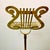 1950s Hollywood Regency French Empire Style Brass Lyre Sheet Music or Book Stand For Sale - Image 10 of 15