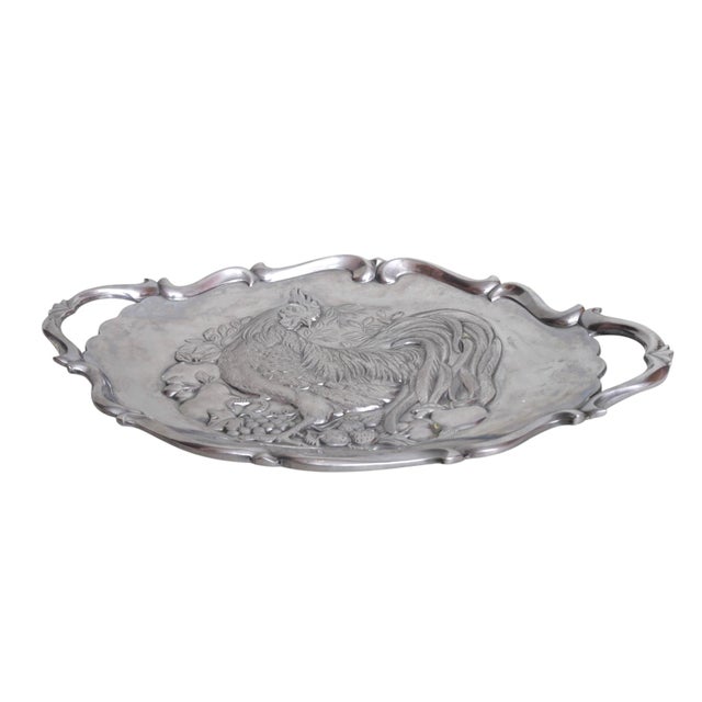 American Late 20th Century Lenox Pewter Turkey Serving Platter For Sale - Image 3 of 8