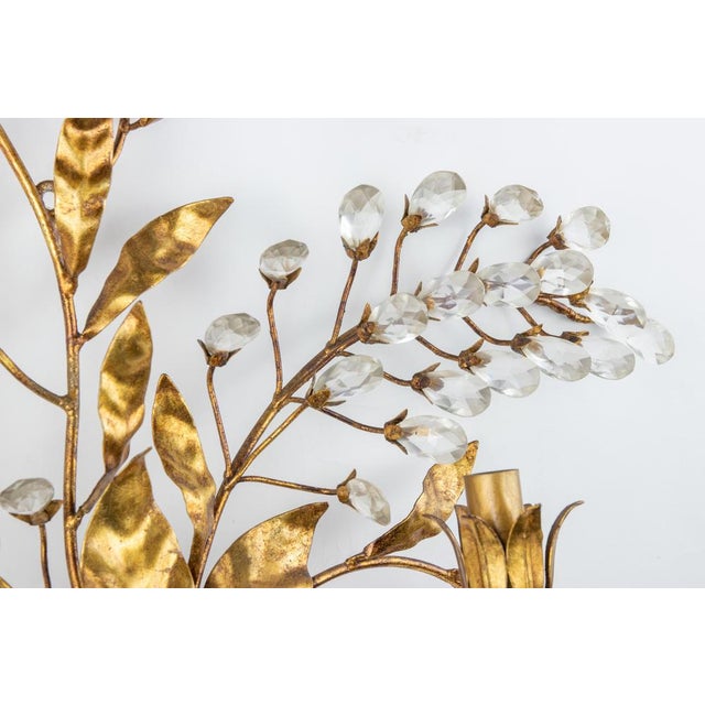 Gilded Brass Bracket Lamp in the style of Hans Kohl, Late 20th Century For Sale - Image 4 of 5