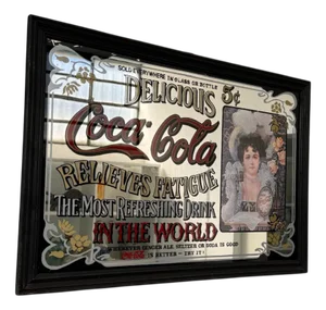 Vintage Coca Cola Advertising Mirror, 1980s