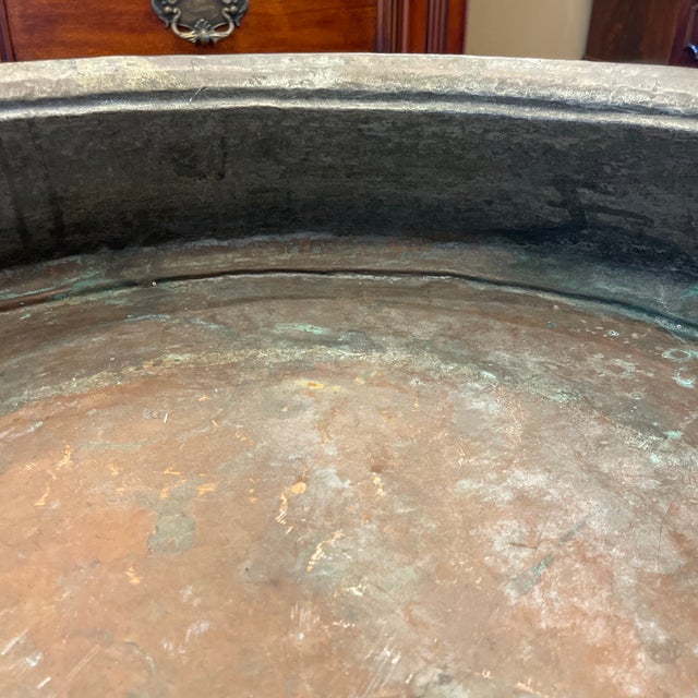 Copper Antique Hand Wrought Copper Jardinier Planter Vessel for Indoor/Outdoor Use For Sale - Image 8 of 10