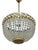 Mid-century French Empire style crystal chandelier, Bohemia circa 1950. Basket shape dome adorned with rows of faceted...