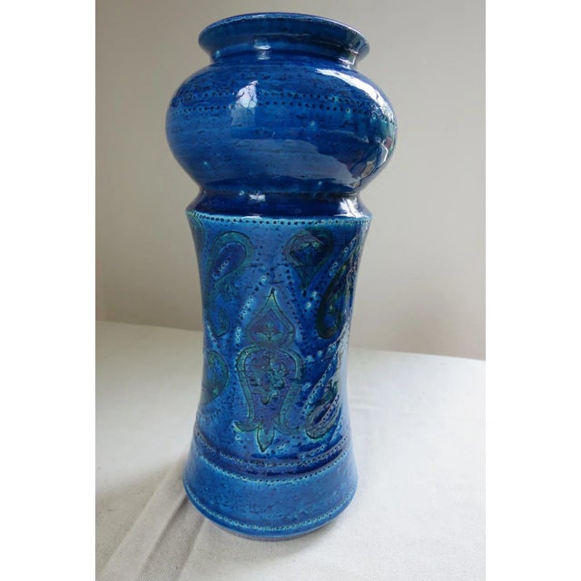 1960s Bitossi Turquoise Vase For Sale - Image 5 of 6