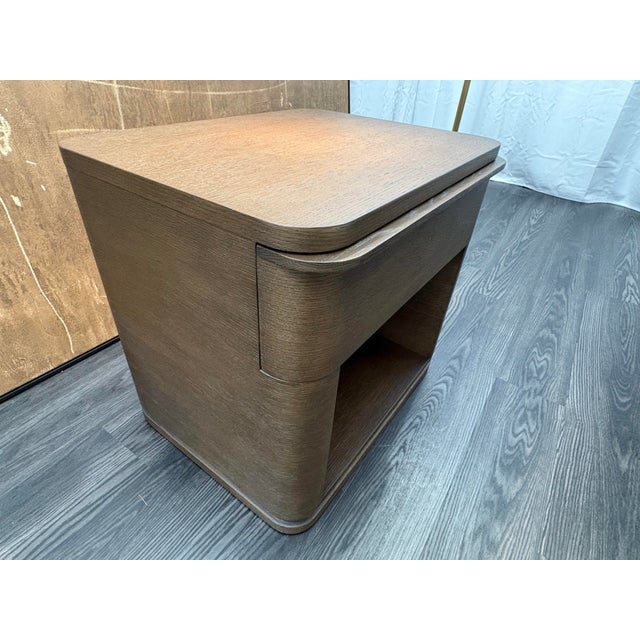 Brown Rh Ligné Open Nightstand 26" – Brown Brushed Oak For Sale - Image 8 of 18