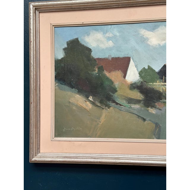 Original Swedish Oil on Canvas – “Landscape” by Arne Aspelin – Signed – Vintage & Framed – 70 × 54 cm (27.6" × 21.3")...