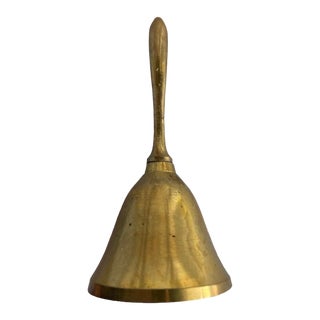 Vintage 1950s Brass Hand Held Bell For Sale