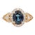1.5ct Oval Blue Sapphire Ring with Earth Mined Diamonds in Solid 14k Gold Size 6.75 For Sale