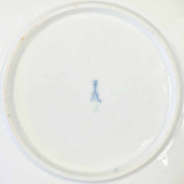 Ceramic Large Antique Gilt Porcelain Relief Plate from Meissen, Mid-1800s For Sale - Image 7 of 8