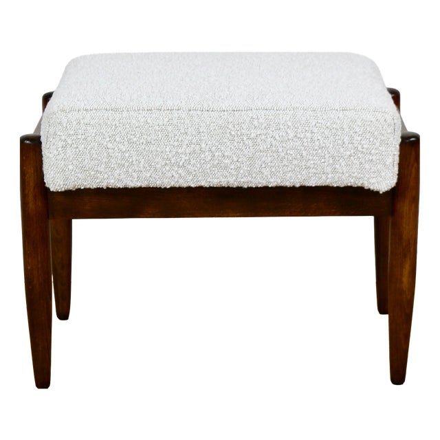 Cream Bouclé Ottoman from Edmund Homa, 1970s For Sale