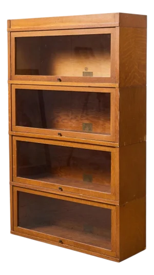 Mid 20th Century Barrister Oak Antique Lawyers Book Shelf by Globe-Wernicke