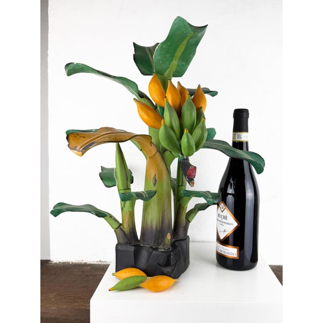 Mid-Century Hand-Carved Wooden Banana Tree Sculpture, South America, 1950s For Sale - Image 6 of 18