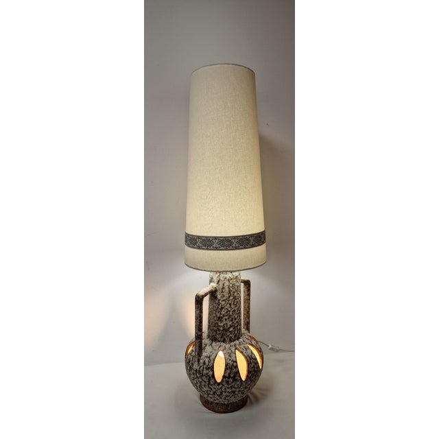 1970s Vintage West German Ceramic Table Lamp, 1970s For Sale - Image 5 of 15