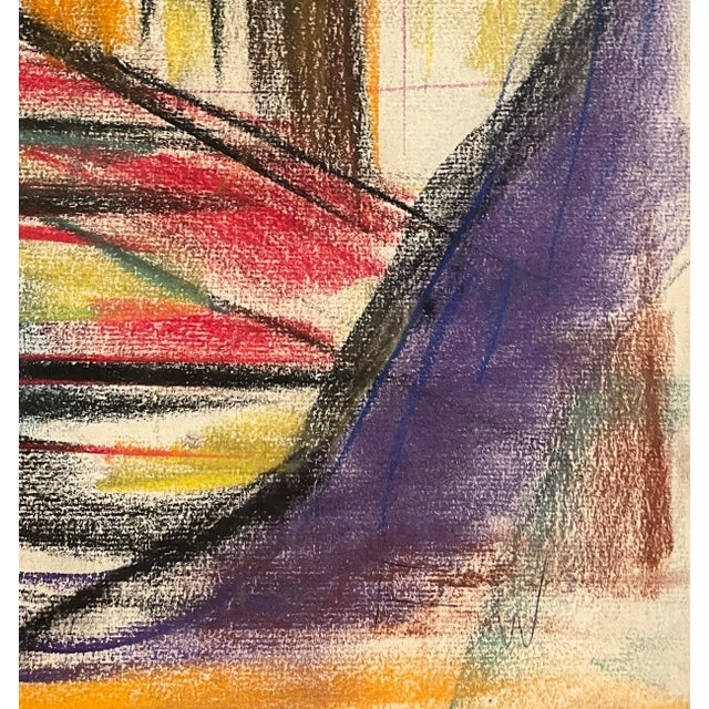 MCM pastel on paper by Vermont artist Frank Wallace (1915/18-2003). Wallace was born in Toledo, Ohio and grew up in...