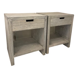 ClubCu Reclaimed Elm Bedside Tables - a Pair For Sale