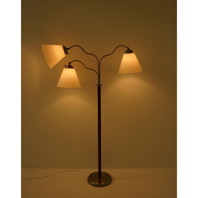 Gold Swedish Modern Floor Lamp, 1940s For Sale - Image 8 of 9
