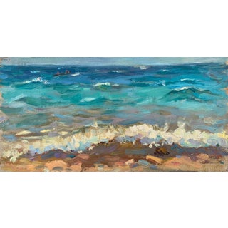 Original Seascape Oil Painting, Ukrainian Artist, 1962 For Sale