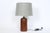 Mid 20th Century Danish Modern Solid Turned Dark Teak Table Lamp For Sale - Image 12 of 12