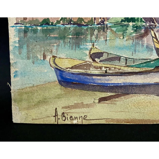 A. Bianne, Martigues, Provence, 1930, Watercolor, Framed For Sale - Image 4 of 10