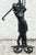Hollywood Regency Wrought Iron Lady Golfer Exterior/Interior Wall Sculpture For Sale In West Palm - Image 6 of 12