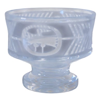 Glass Footed Bowl by Bertil Vallien for Boda Åfors, 1960s For Sale