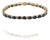 18k 750 Yellow Gold Natural Diamond and Blue Sapphire Tennis Bracelet For Sale