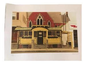1980 "Casey's Diner" Street Scene Artist's Proof Lithograph by John Baeder