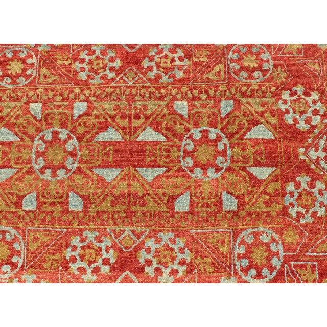 Large Transitional Rug in Red by Keivan Woven Arts 11' X 15' For Sale In Atlanta - Image 6 of 11